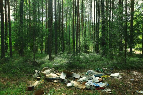 Satisfied business partners with waste removal services